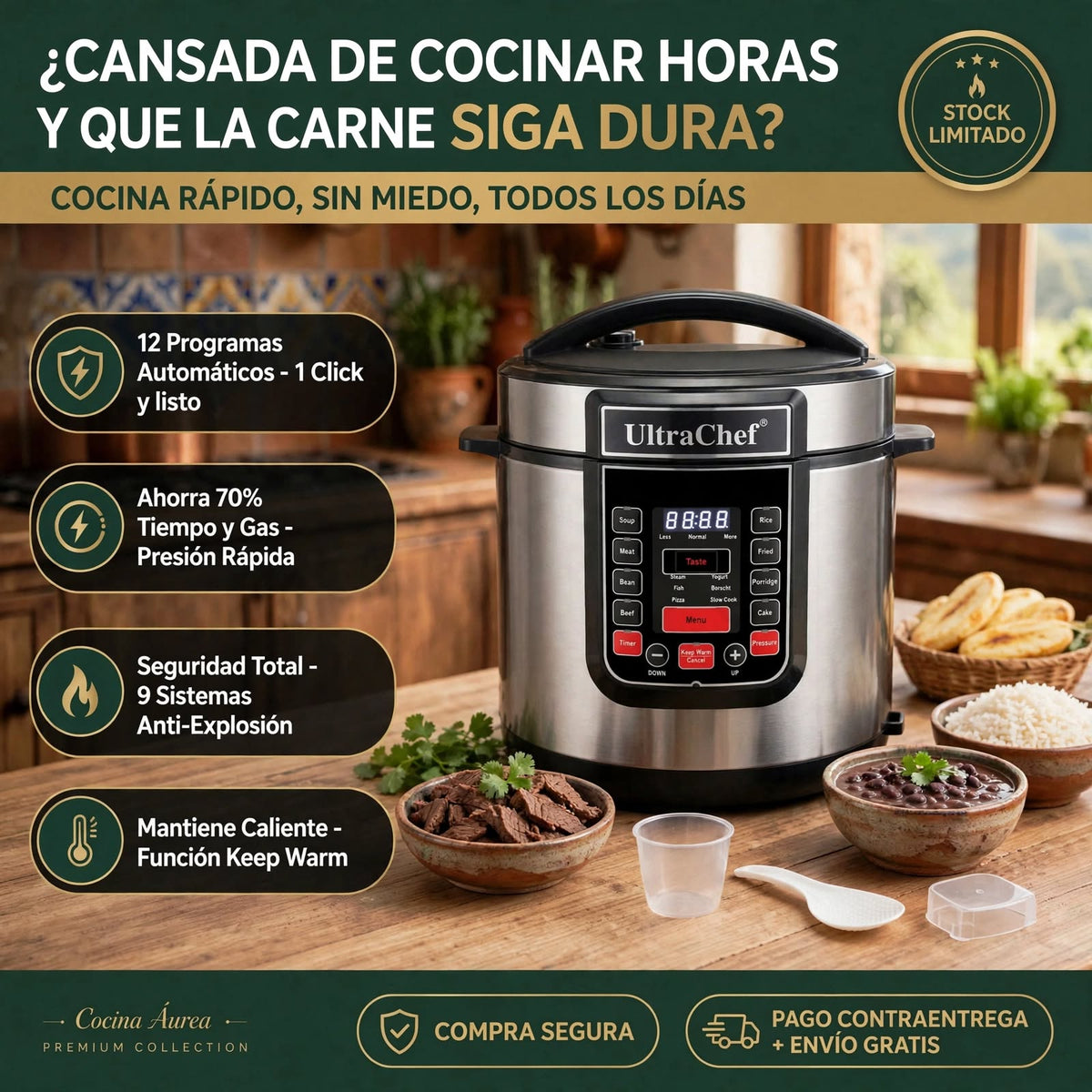 Olla Multifuncional UltraChef Aurea Maestra